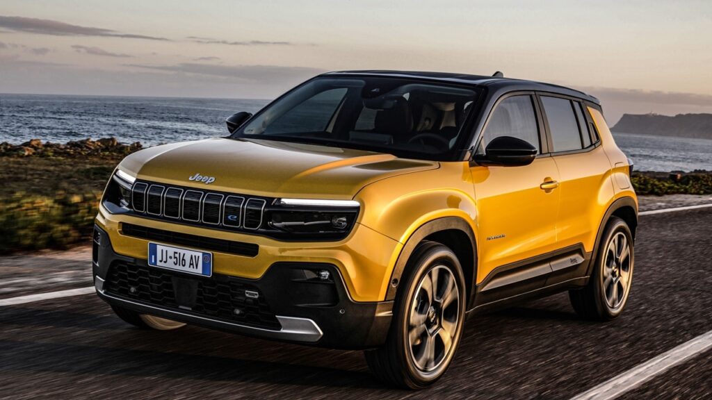 The image shows the new Jeep Avenger BEV, one of the most anticipated electric car models of 2023 