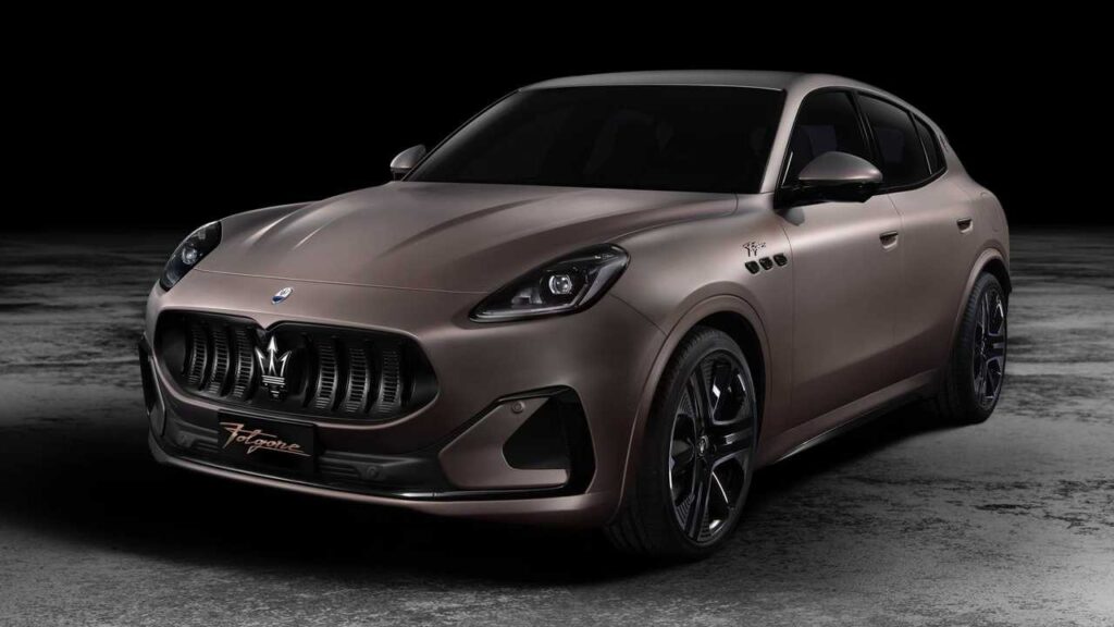 The image shows the new Maserati Grecale Folgore, one of the most anticipated electric car models of 2023 